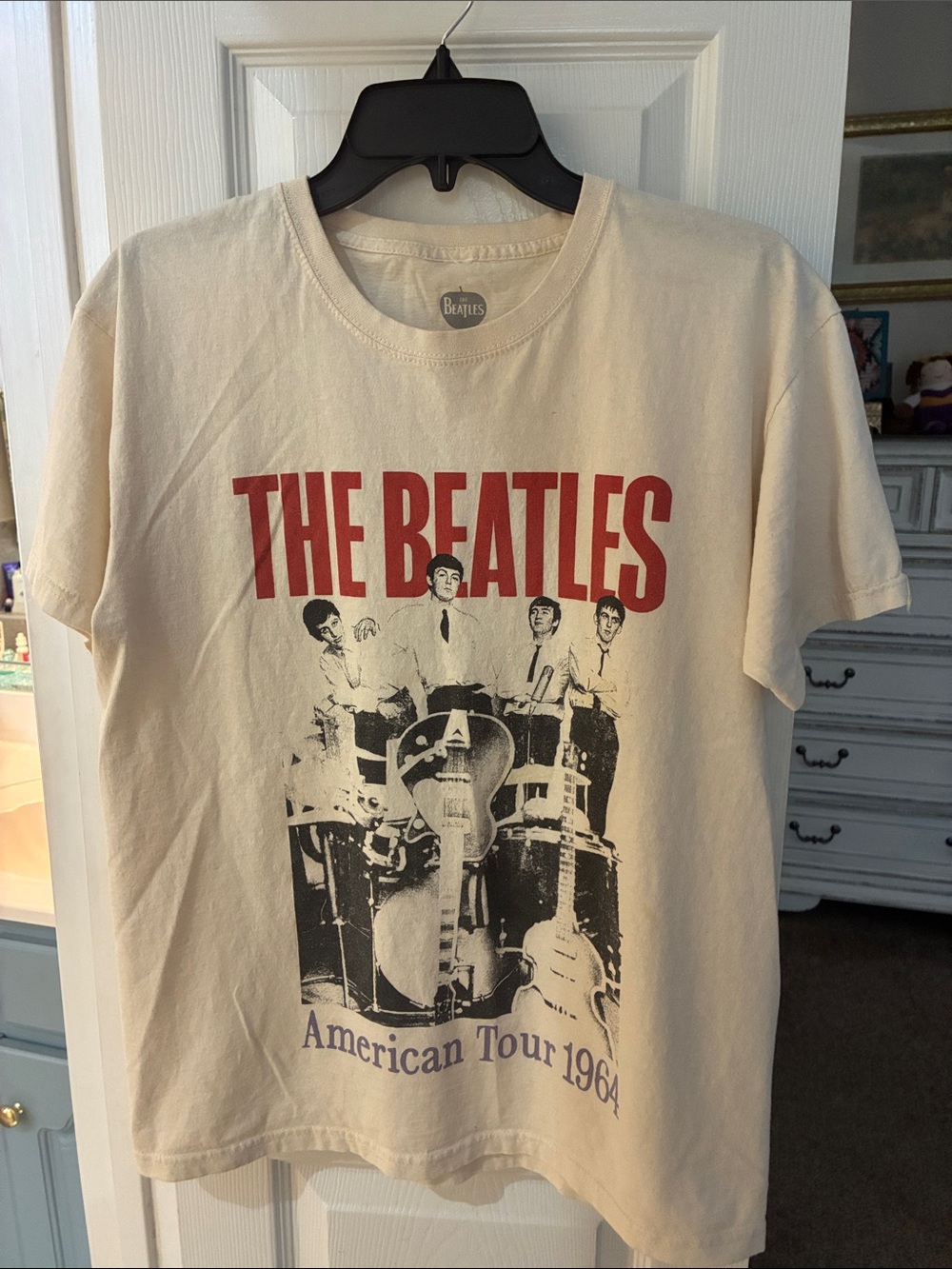 The Beatles Cream Short Sleeve Tee “American Tour 1964” Shirt SZ M